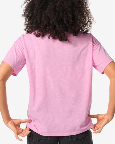 dames t-shirt Dori  roze L - 36354873 - HEMA