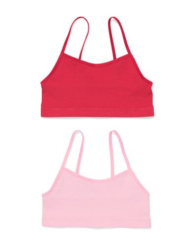 kindertop naadloos - 2 stuks roze roze - 19360370PINK - HEMA