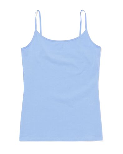 dameshemd stretch katoen blauw L - 19650495 - HEMA