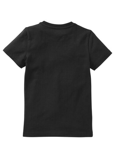 kinder t-shirt - biologisch katoen zwart 134/140 - 30729274 - HEMA