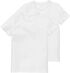 kinder t-shirts  biologisch katoen - 2 stuks wit 122/128 - 30729413 - HEMA