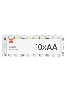 Top breed Origineel AA alkaline batterijen - 10 stuks - HEMA
