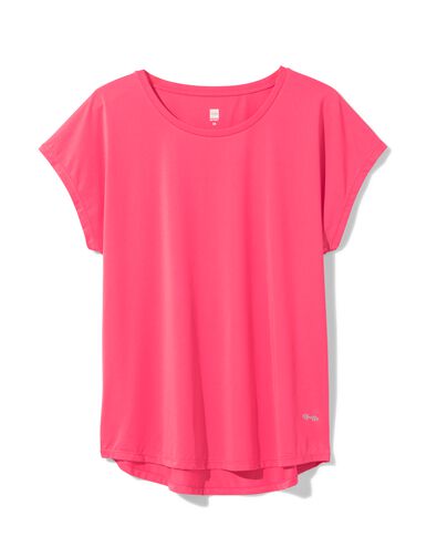 dames sportshirt felroze felroze - 36030023BRIGHTPINK - HEMA