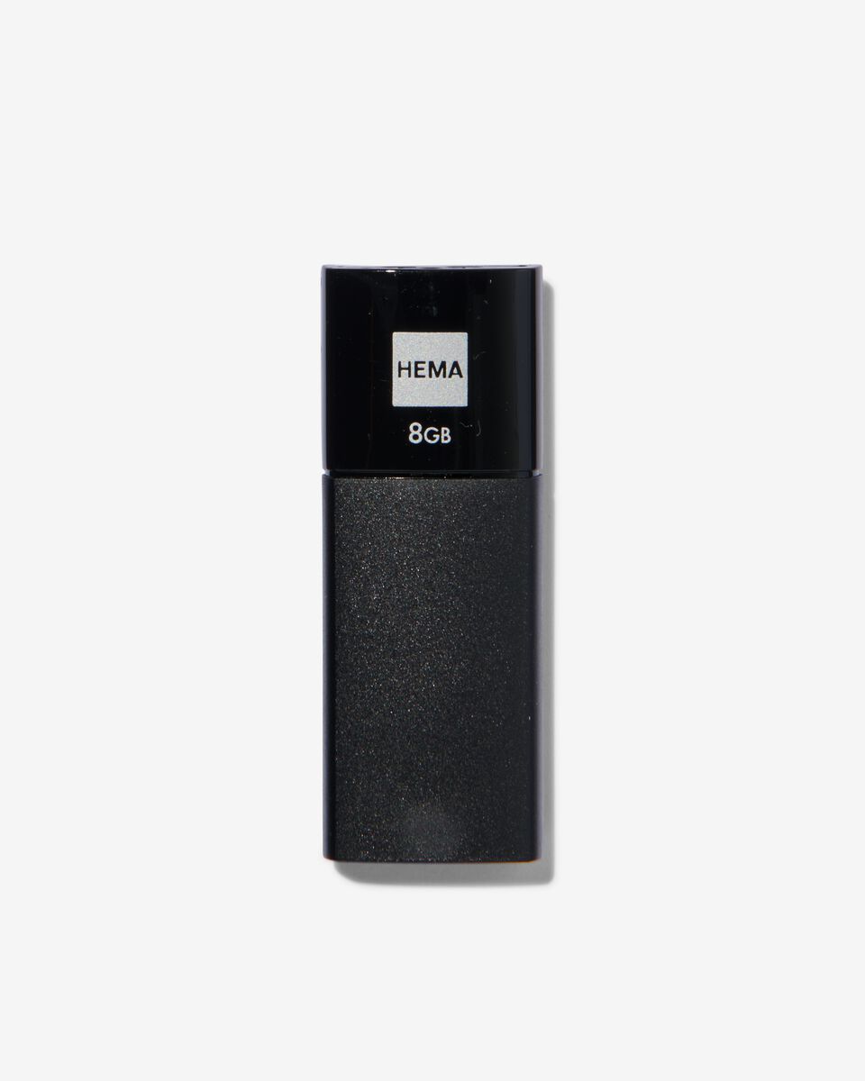 Vermelding ironie Hong Kong USB stick 2.0 8GB zwart - HEMA