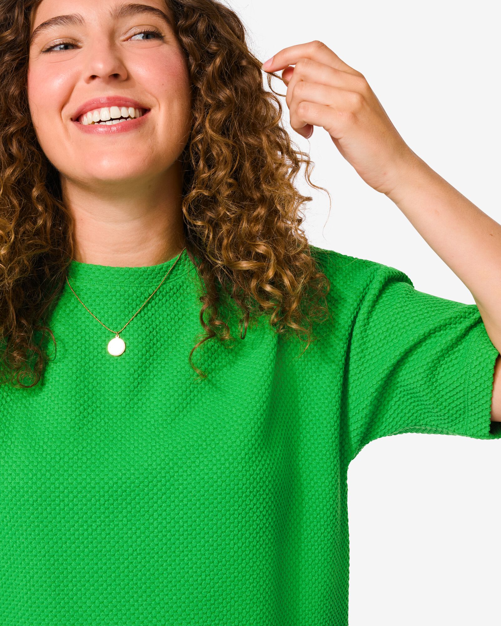 dames t-shirt Cherry groen - 36296815GREEN - HEMA