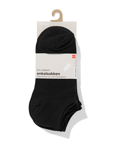 heren enkelsokken - 5 paar zwart 39/42 - 4199236 - HEMA