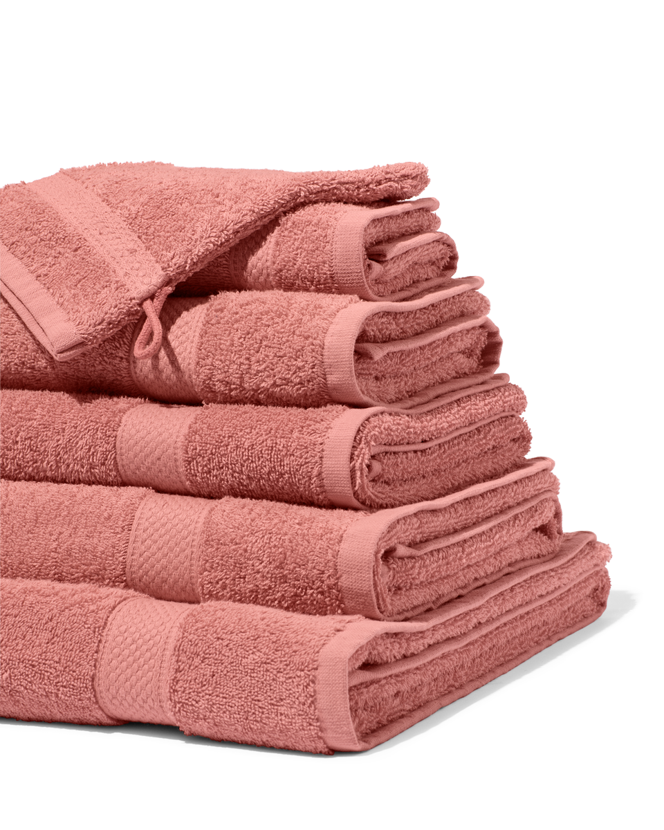 handdoek 50x100 zware kwaliteit - roze oudroze handdoek 50 x 100 - 5200707 - HEMA