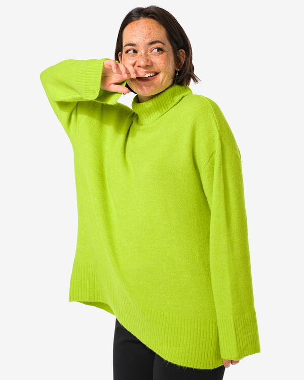 dames coltrui Frankie gebreid groen groen - 36366460GREEN - HEMA