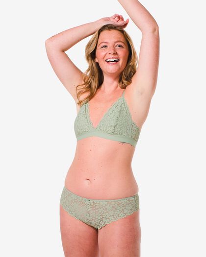 bralette met kant lichtgroen lichtgroen - 1000030262 - HEMA