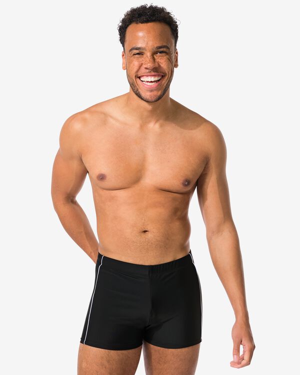 heren sportzwembroek zwart zwart - 22150170BLACK - HEMA