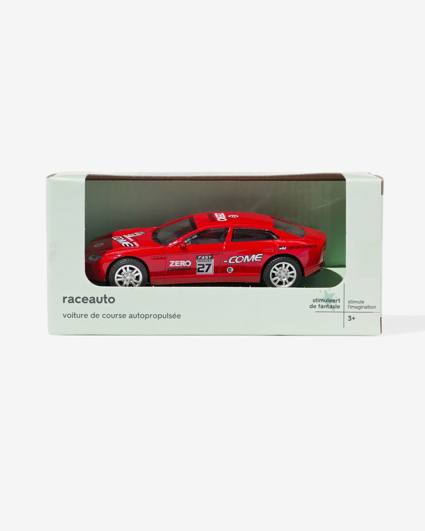 race auto metaal rood 10.5cm - 15160111 - HEMA