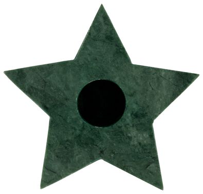 kaarsenhouder marmer ster 10 cm groen - 25103593 - HEMA