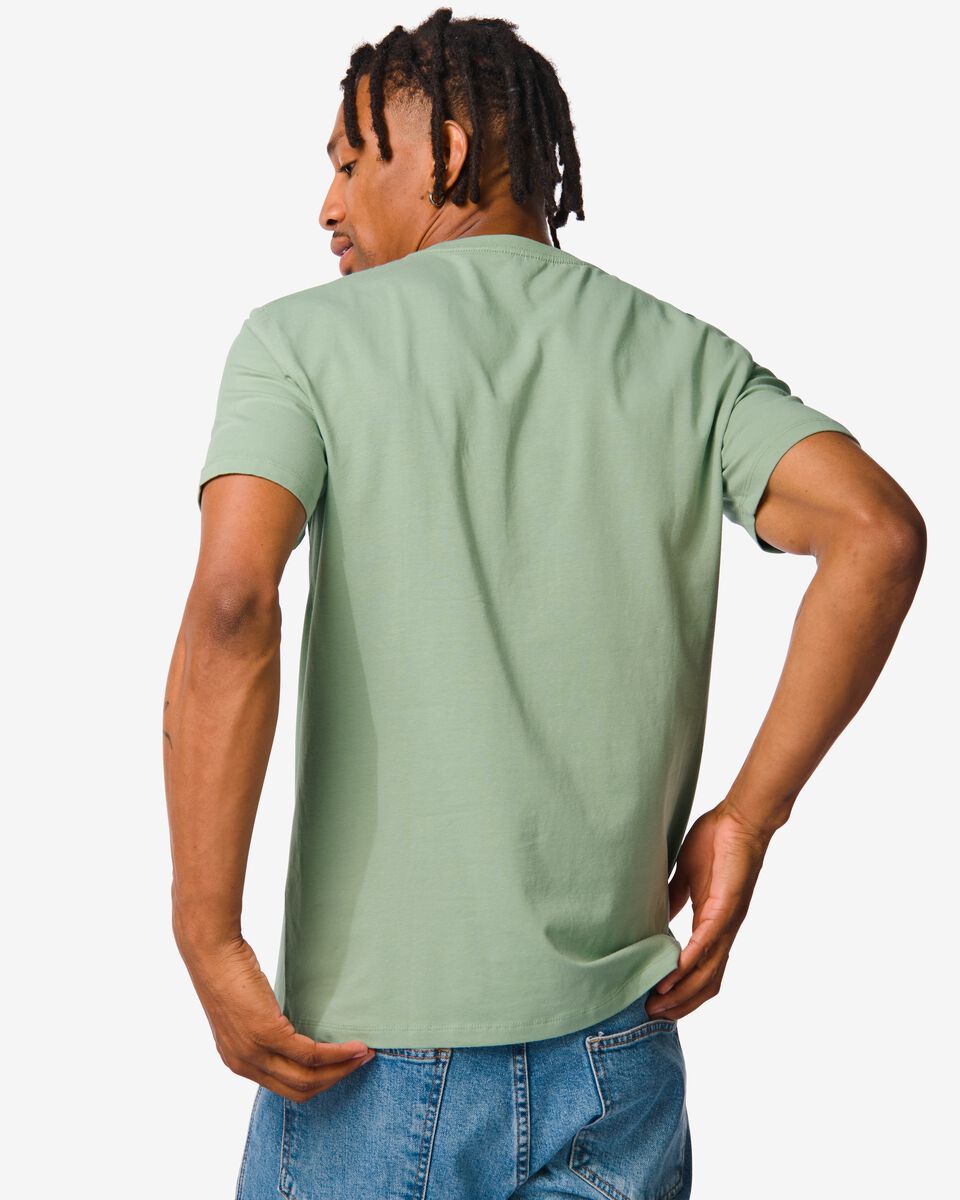 heren t-shirt groen groen - 1000031868 - HEMA