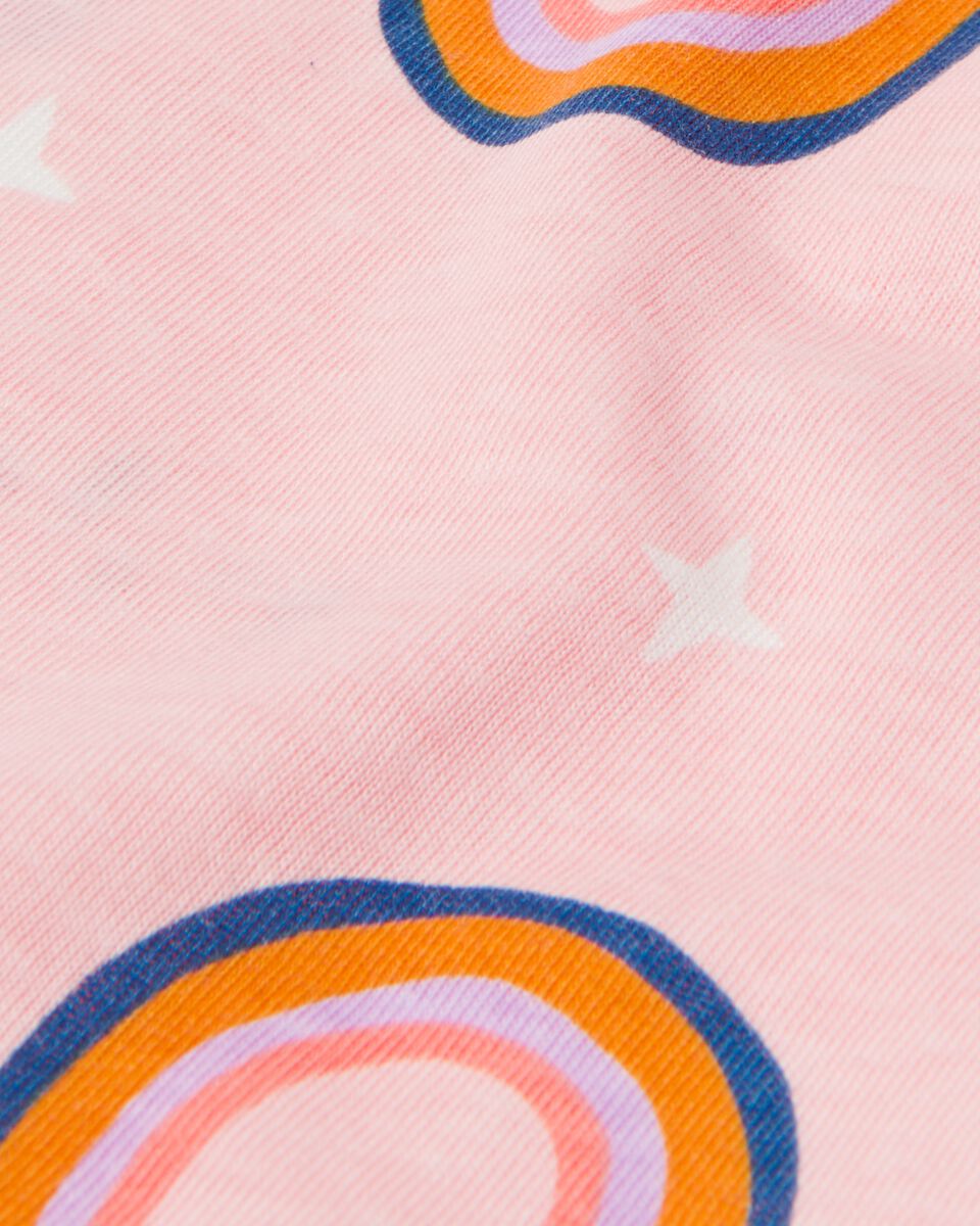 kinder shortama regenboog met poppennachtshirt lichtroze - 1000030188 - HEMA