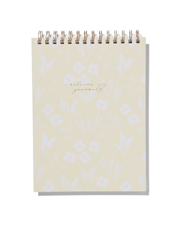 schetsboek met spiraal 25.4x18.6 bloemen - 14183119 - HEMA