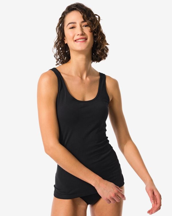 dameshemd katoen zwart zwart - 1000008380 - HEMA