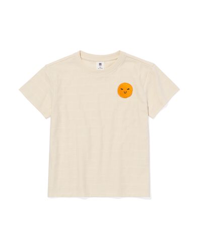 kinder T-shirt strepen gebroken wit gebroken wit - 30786224OFFWHITE - HEMA