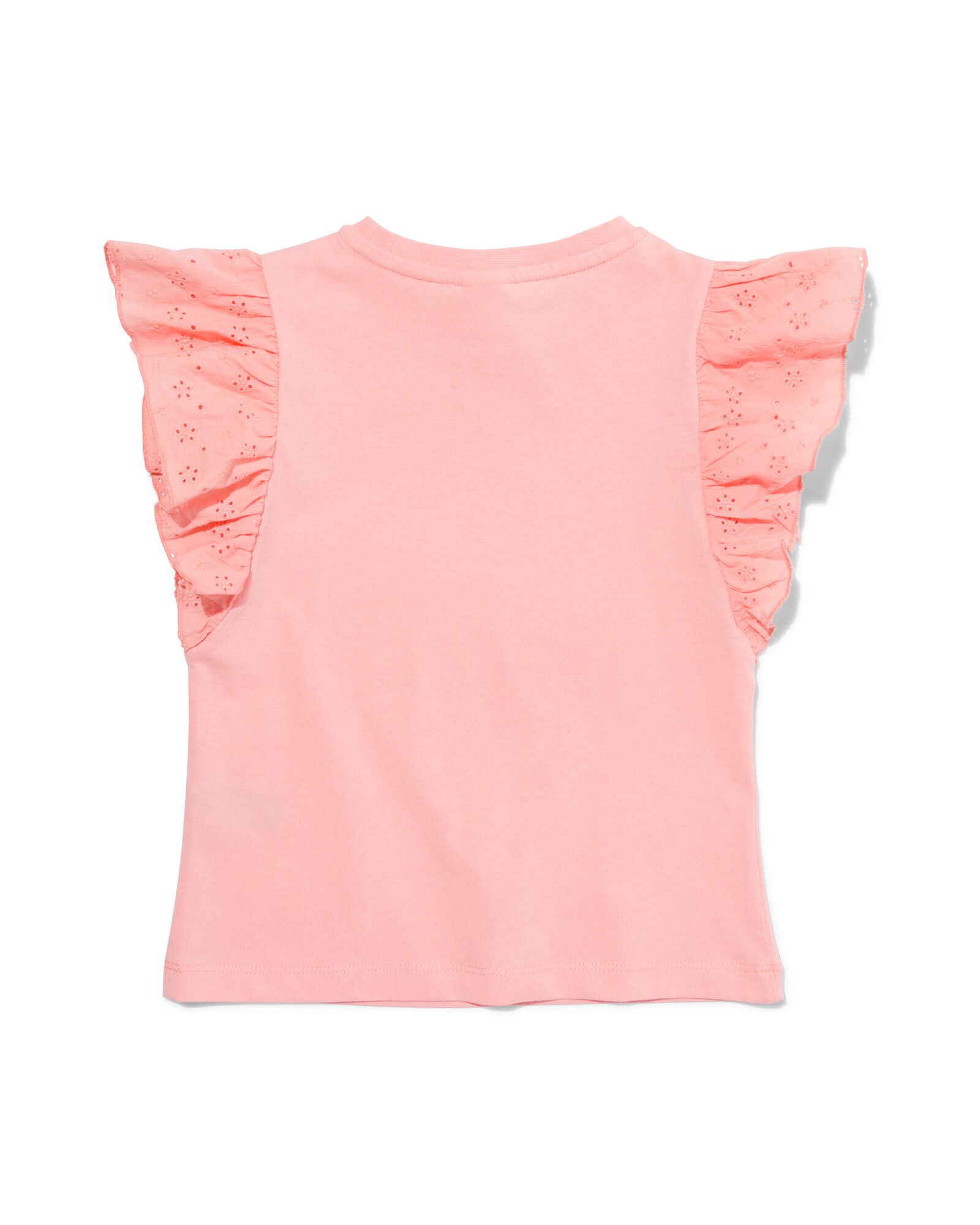 kinder t-shirt met borduur roze - 1000030777 - HEMA