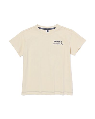 kinder T-shirt ijsjes ecru ecru - 30743603ECRU - HEMA