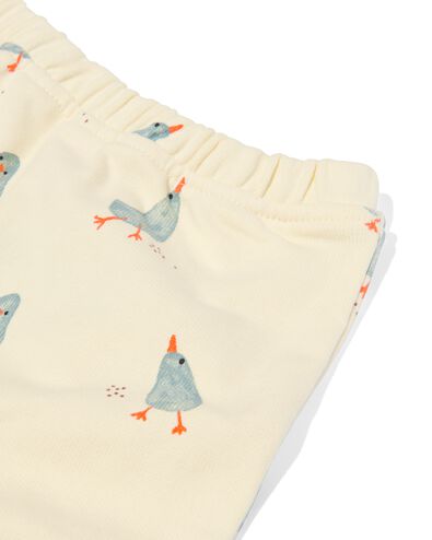 newborn kledingset sweater en broek eendjes lichtgeel lichtgeel - 33481610LIGHTYELLOW - HEMA