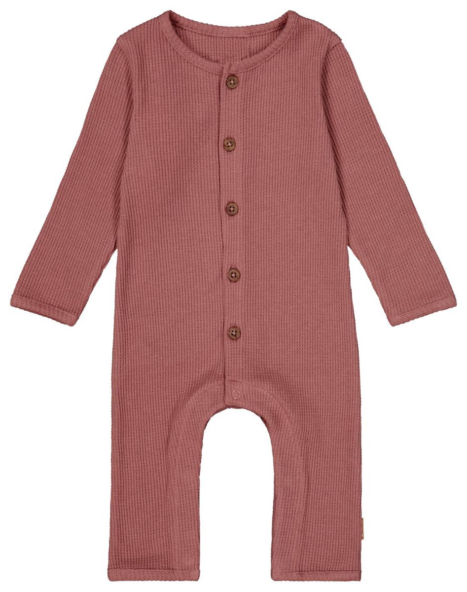 newborn jumpsuit wafel roze - 1000026219 - HEMA