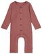 newborn jumpsuit wafel roze 50 - 33435611 - HEMA