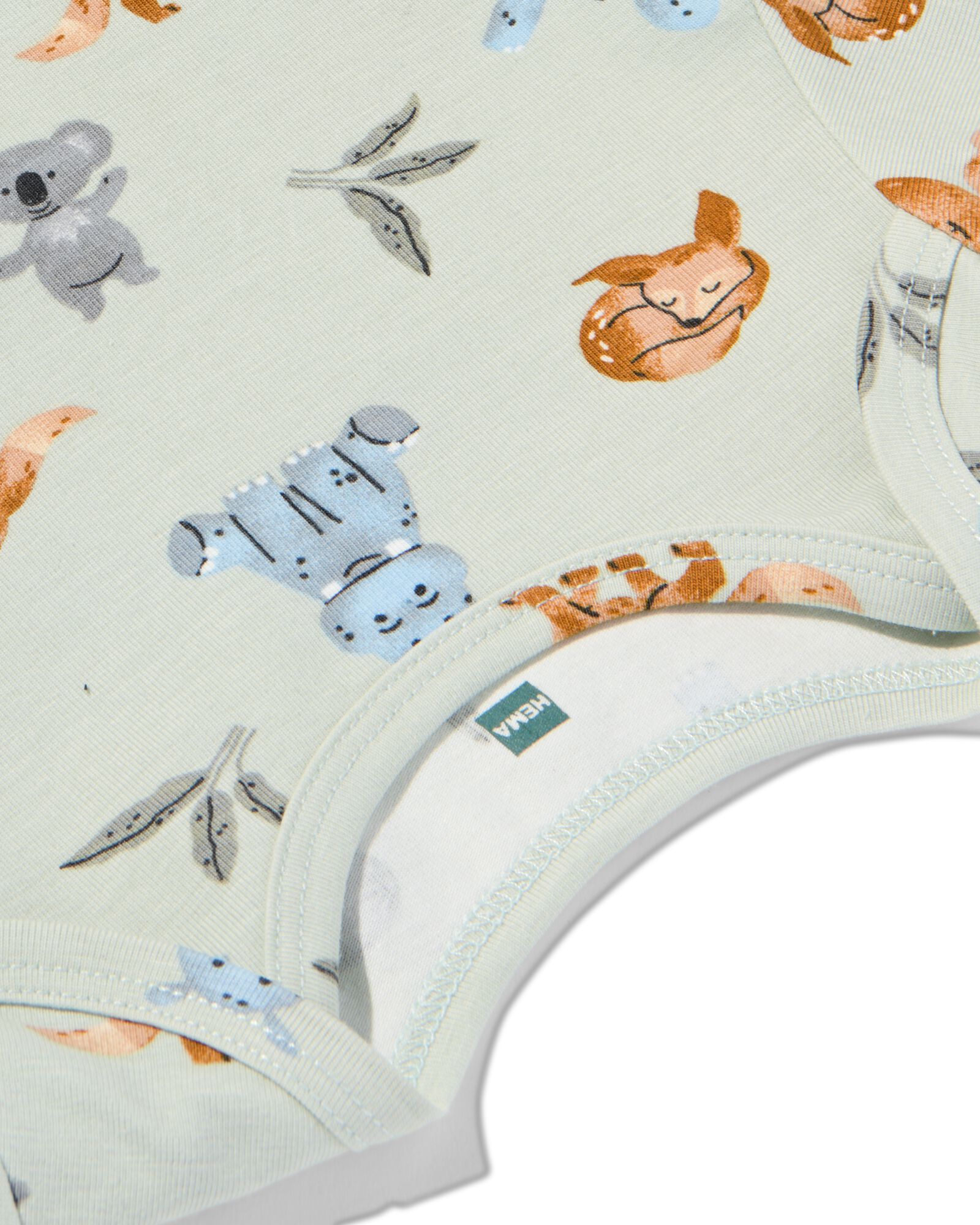 romper met stretch nijlpaard lichtgroen - 1000030041 - HEMA