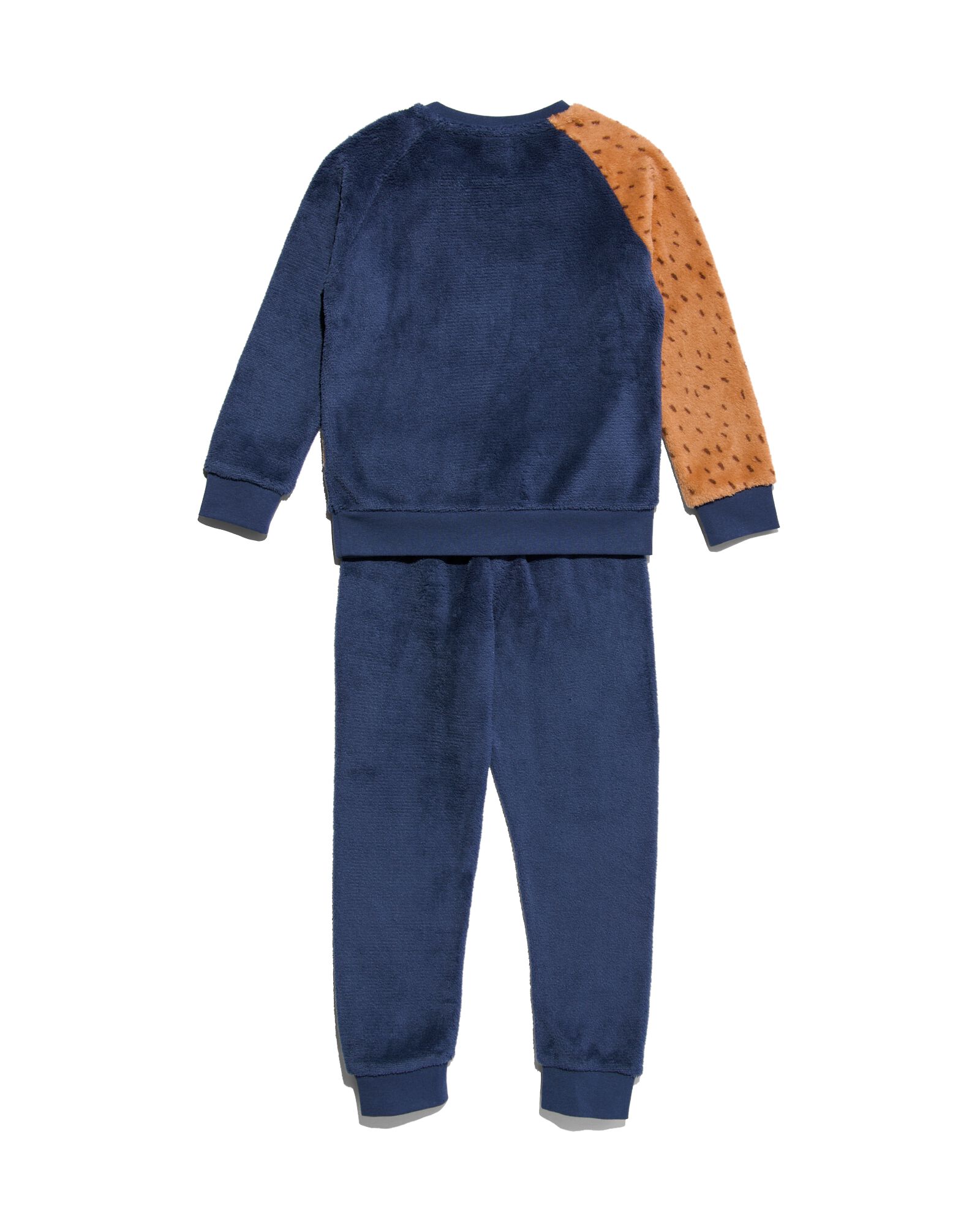 kinder pyjama fleece hond donkerblauw 98/104 - 23030482 - HEMA