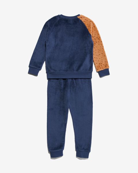 kinder pyjama fleece hond donkerblauw donkerblauw - 23030480DARKBLUE - HEMA