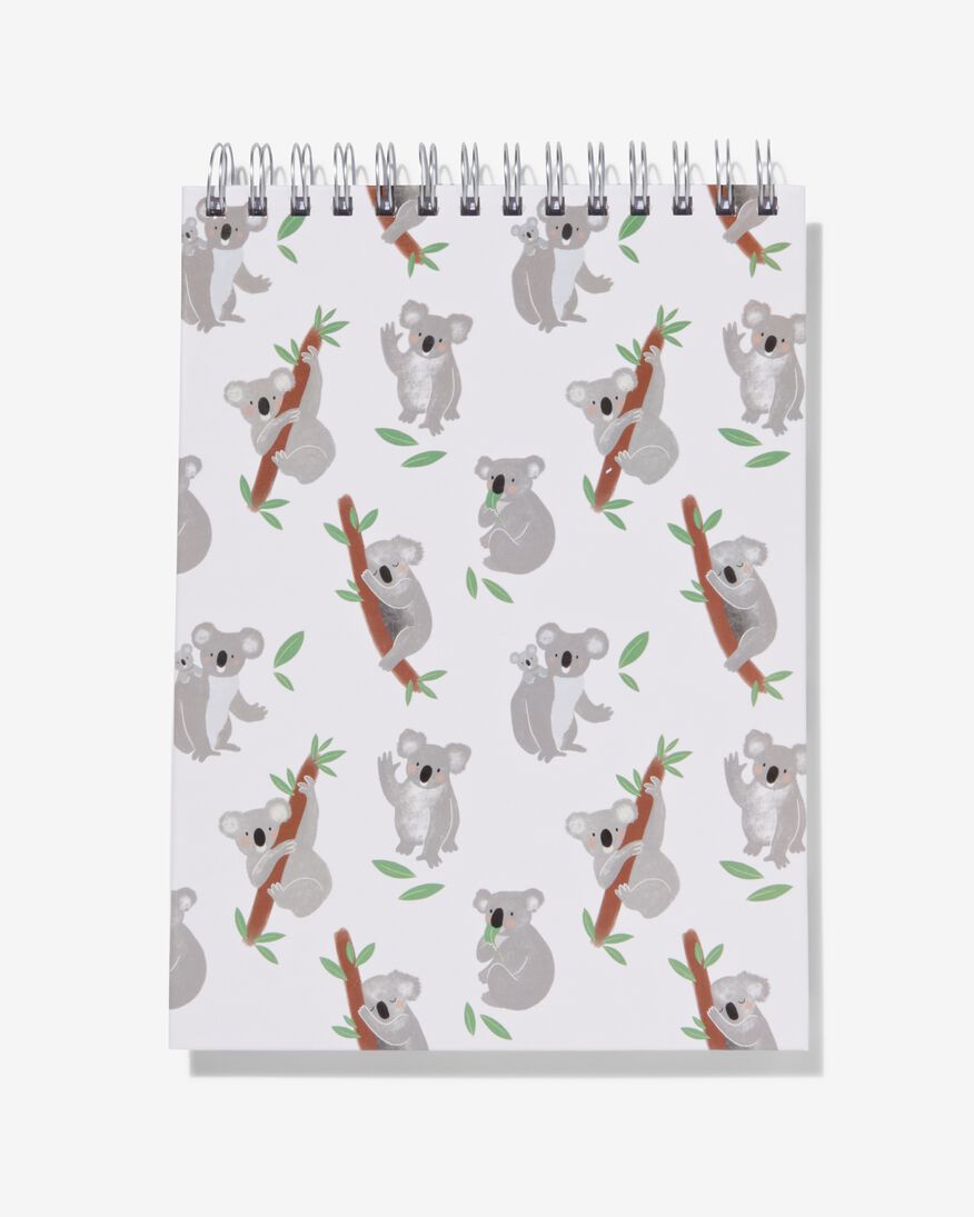 schetsboek met spiraal blanco koala 25.5x18.6 - 14130099 - HEMA