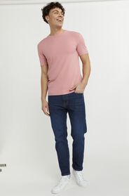 heren t-shirt regular fit o-hals roze roze - 1000027304 - HEMA
