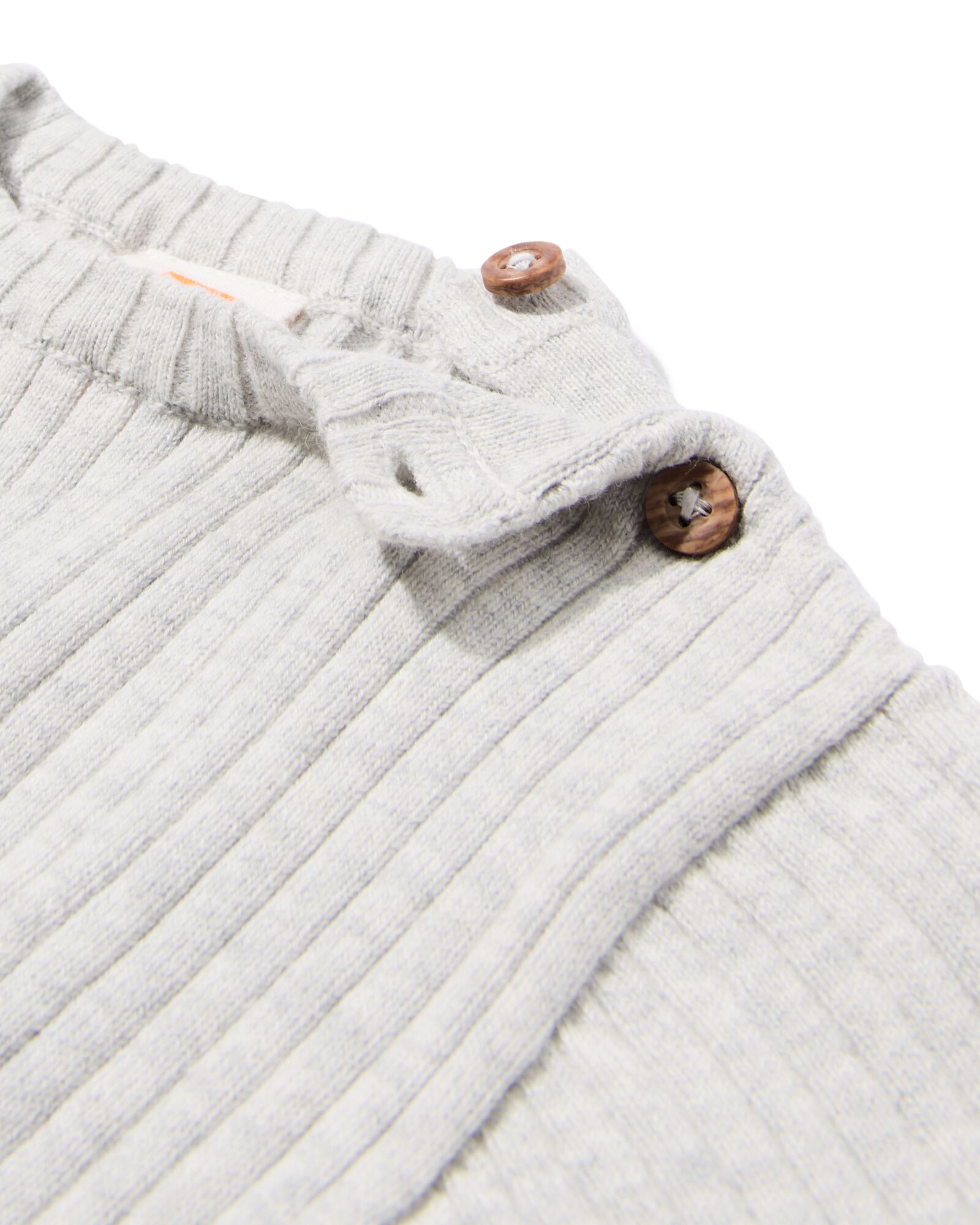 newborn shirt rib grijsmelange grijsmelange - 33434020GREYMELANGE - HEMA