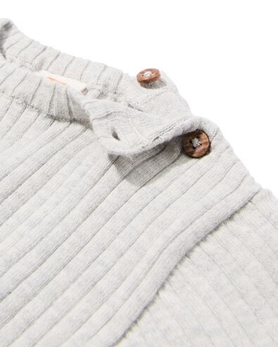 newborn shirt rib grijsmelange grijsmelange - 33434020GREYMELANGE - HEMA