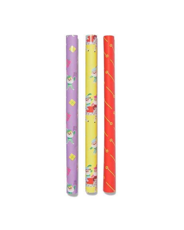 inpakpapier sint 200x50 - 3 stuks - 25960013 - HEMA