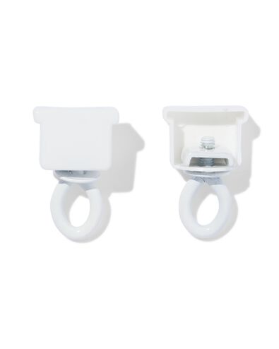 eindstop met kap wit - 2 stuks - 7502012 - HEMA