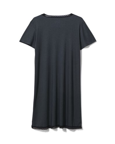 dames nachthemd met viscose zwart M - 23400246 - HEMA