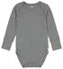 romper met bamboe stretch rib grijs grijs - 1000025150 - HEMA