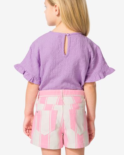 kinder short strepen roze roze - 30811305PINK - HEMA