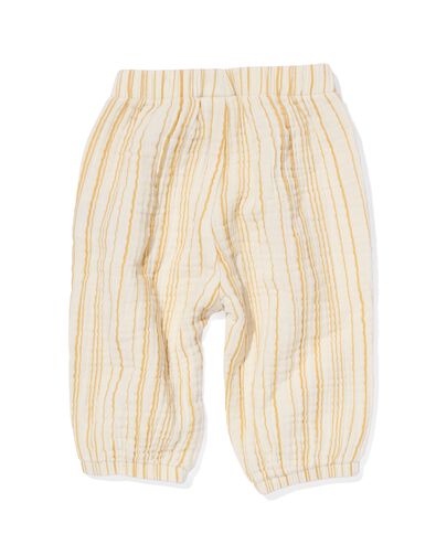 newborn broek mousseline ecru - 33495810ECRU - HEMA