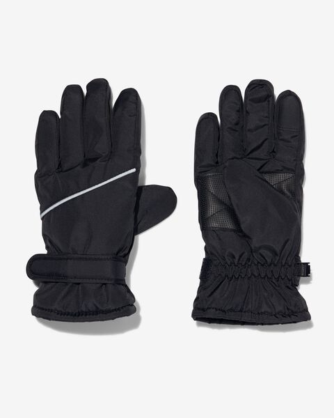 waardigheid Bij zonsopgang opzettelijk kinder handschoenen waterafstotend met touchscreen zwart - HEMA