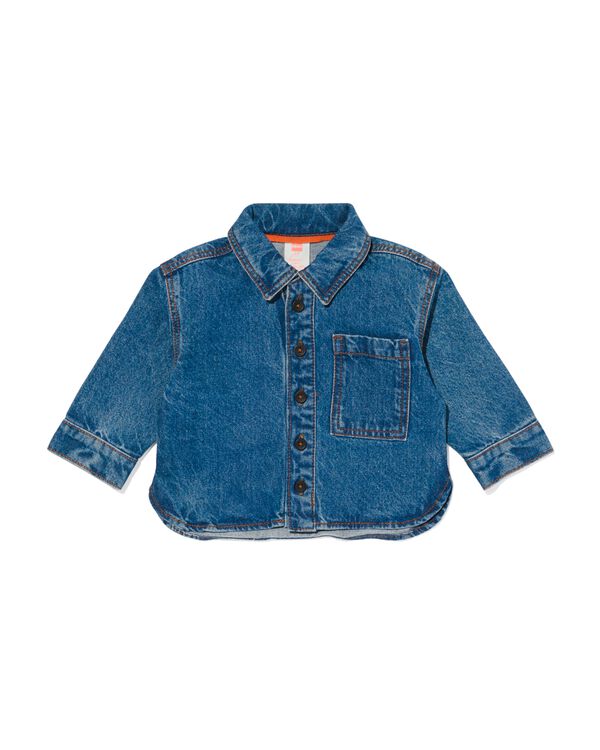 baby blouse denim blauw blauw - 33177840BLUE - HEMA