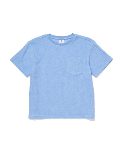 kinder t-shirt badstof  blauw 134/140 - 30782671 - HEMA