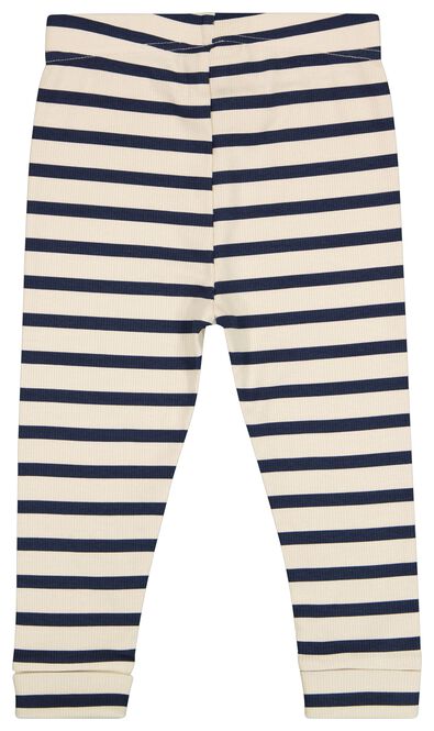 meegroei baby pyjama rib strepen beige beige - 1000029248 - HEMA
