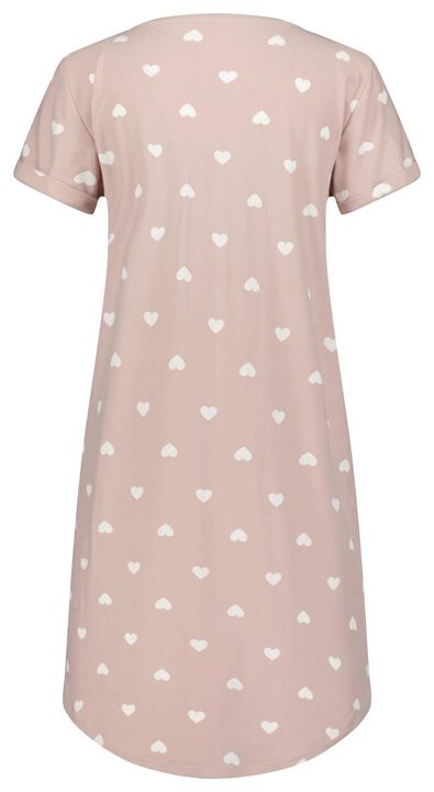 dames nachthemd micro hart roze - 1000025099 - HEMA