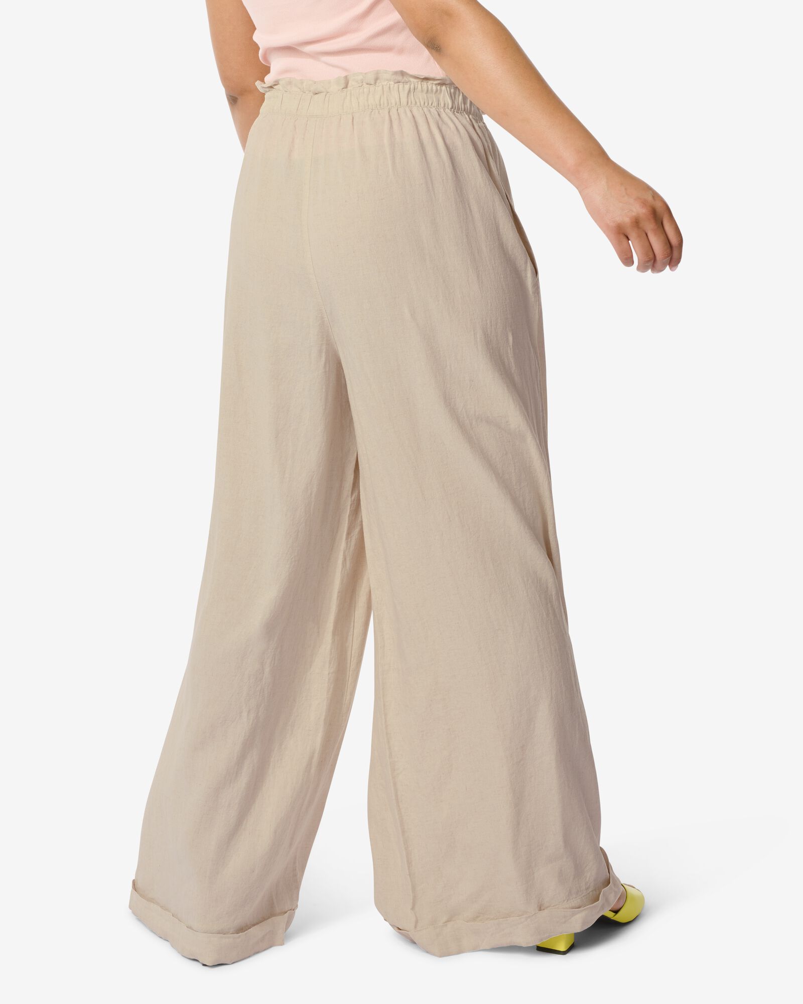 dames broek Raiza met linnen beige - 1000031348 - HEMA