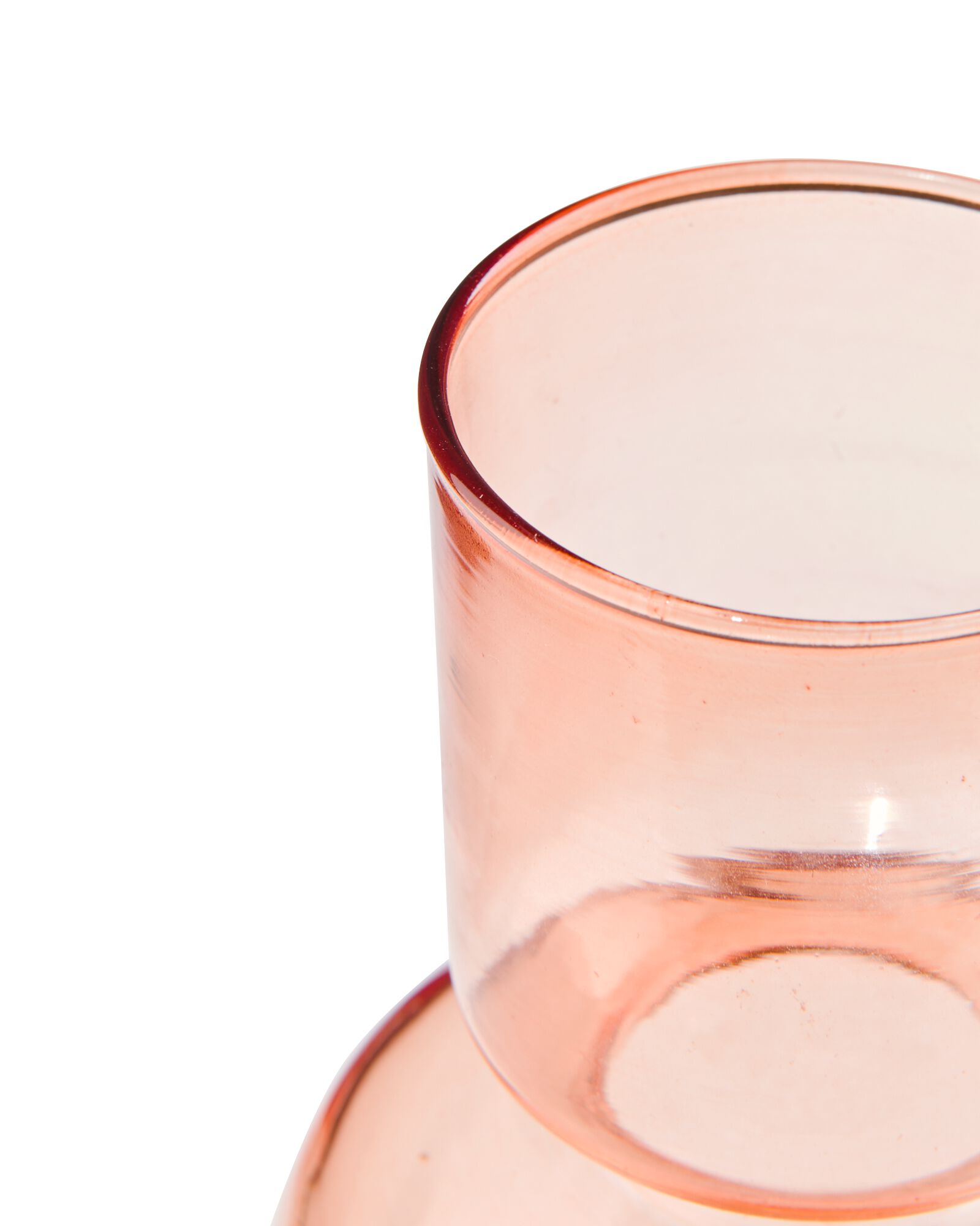 vaasje glas Ø7x10 oranje - 13323017 - HEMA