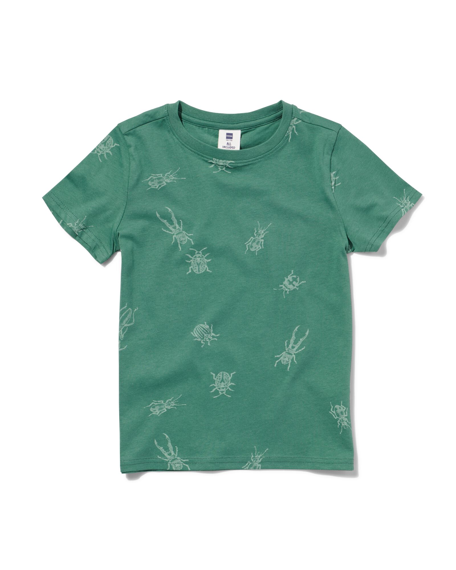 kinder t-shirt insecten groen 86/92 - 30767645 - HEMA