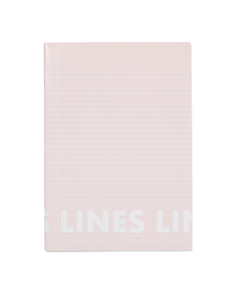 schriften roze A4 gelinieerd - 3 stuks - 14101615 - HEMA