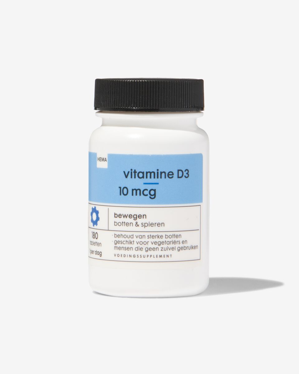 vitamine D3 10mcg - 180 stuks - 11402108 - HEMA