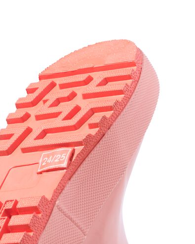 kinder regenlaarzen rubber roze koraal 24/25 - 18440241 - HEMA